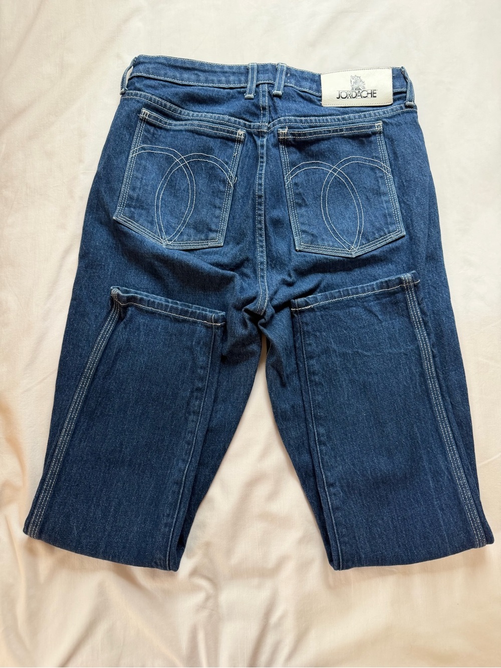 Jordache Vintage Crop High Rise Jeans 29 Dark Wash Made USA